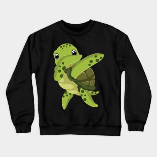 'Dabbing Sea Turtle' Funny Dabbing Animal Gift Crewneck Sweatshirt